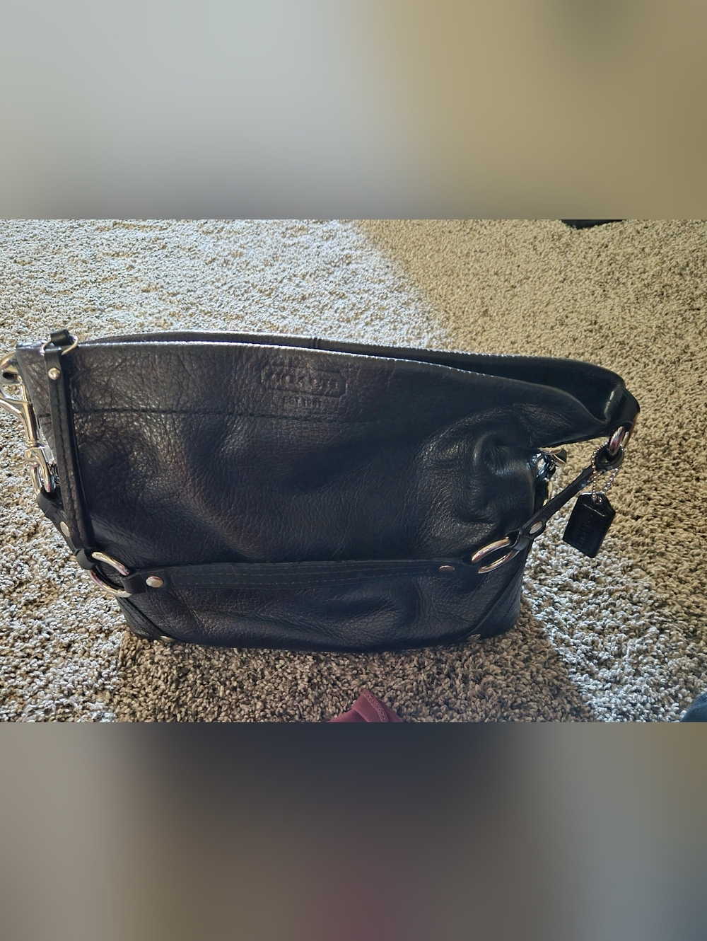 Coach Black Leather Shoulder Bag